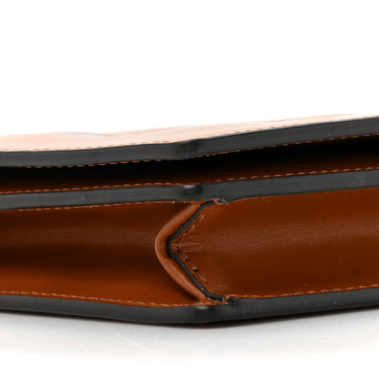 Fendi Vitello King Tamponato Logo Embossed Medium Wallet On Chain Cuoio 11 of 13