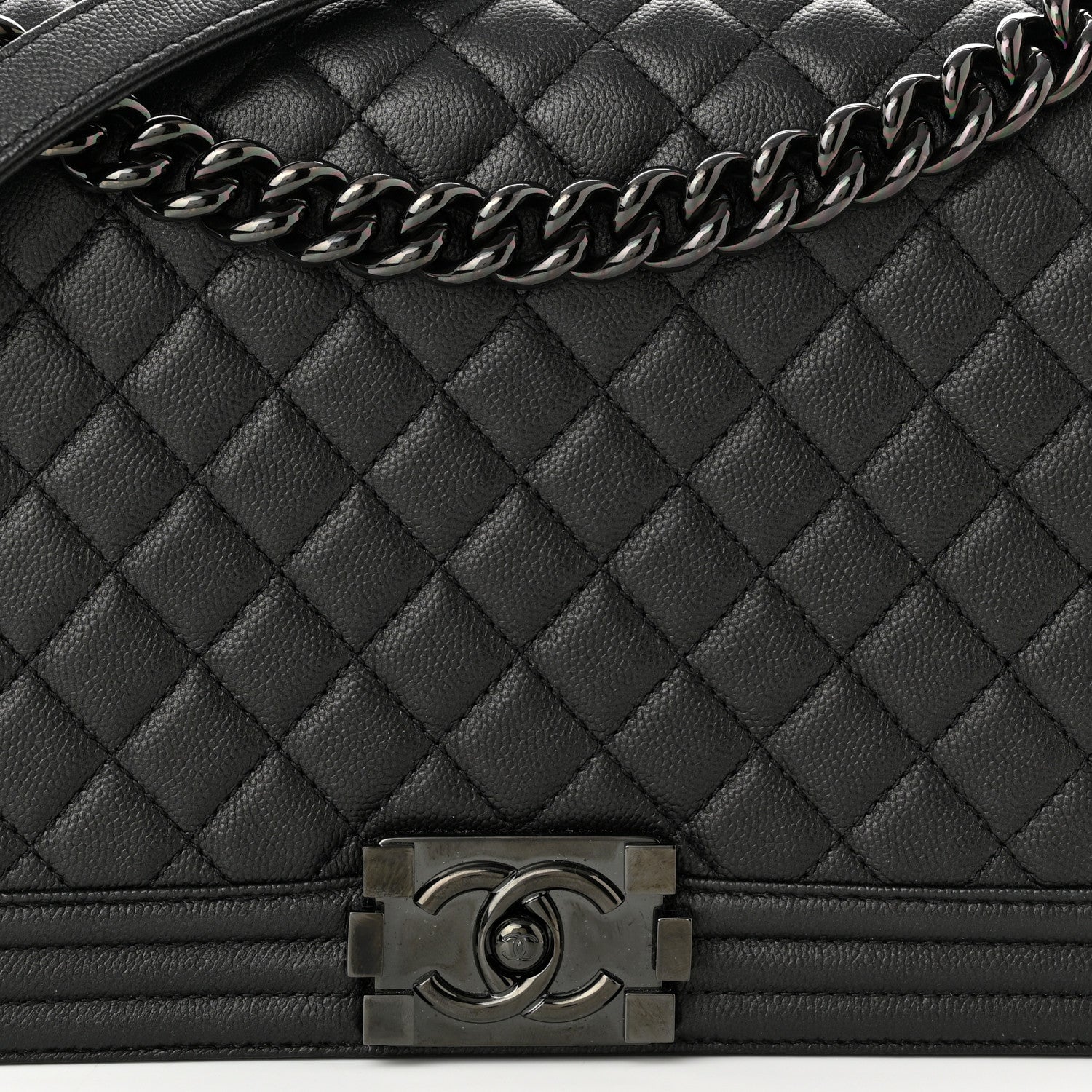 Chanel Caviar Quilted New Medium Boy Flap So Black 8 of 11