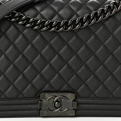 Chanel Caviar Quilted New Medium Boy Flap So Black 8 of 11