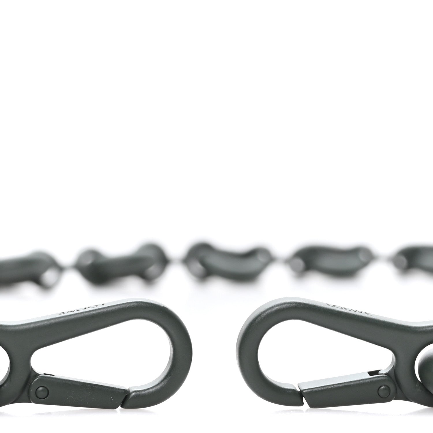 Loewe Brass Monochrome Donut Chain Shoulder Strap Olive Green 3 of 4