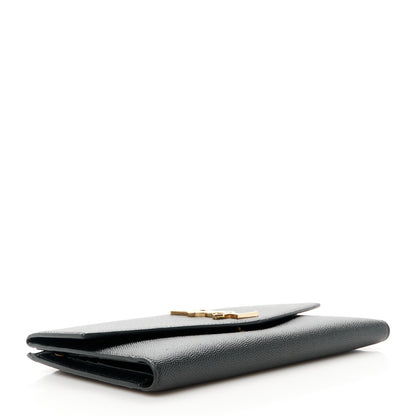 Saint Laurent Grain De Poudre Monogram Uptown Wallet Black 4 of 11