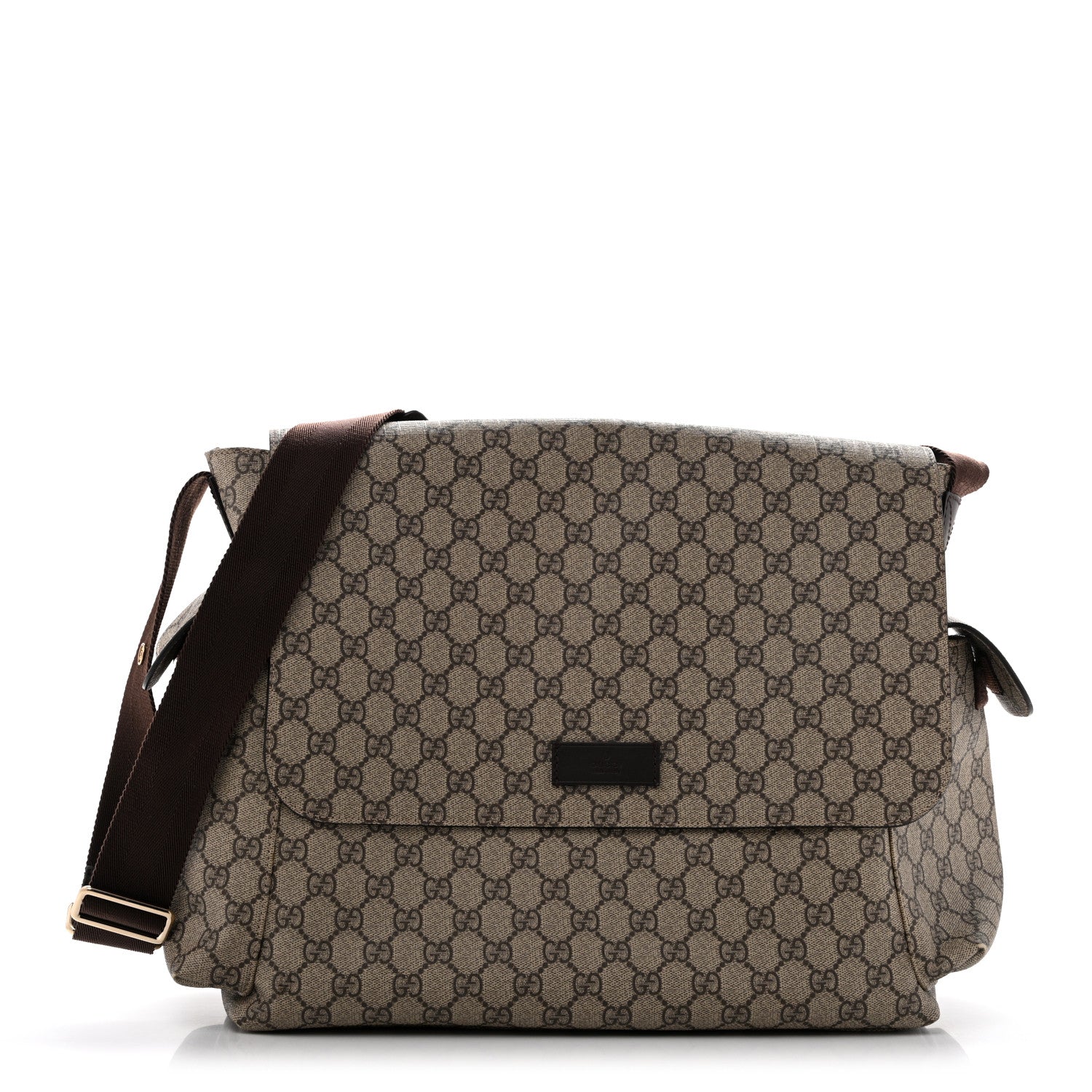 Gucci GG Plus Monogram Messenger Diaper Bag Dark Brown 1 of 13