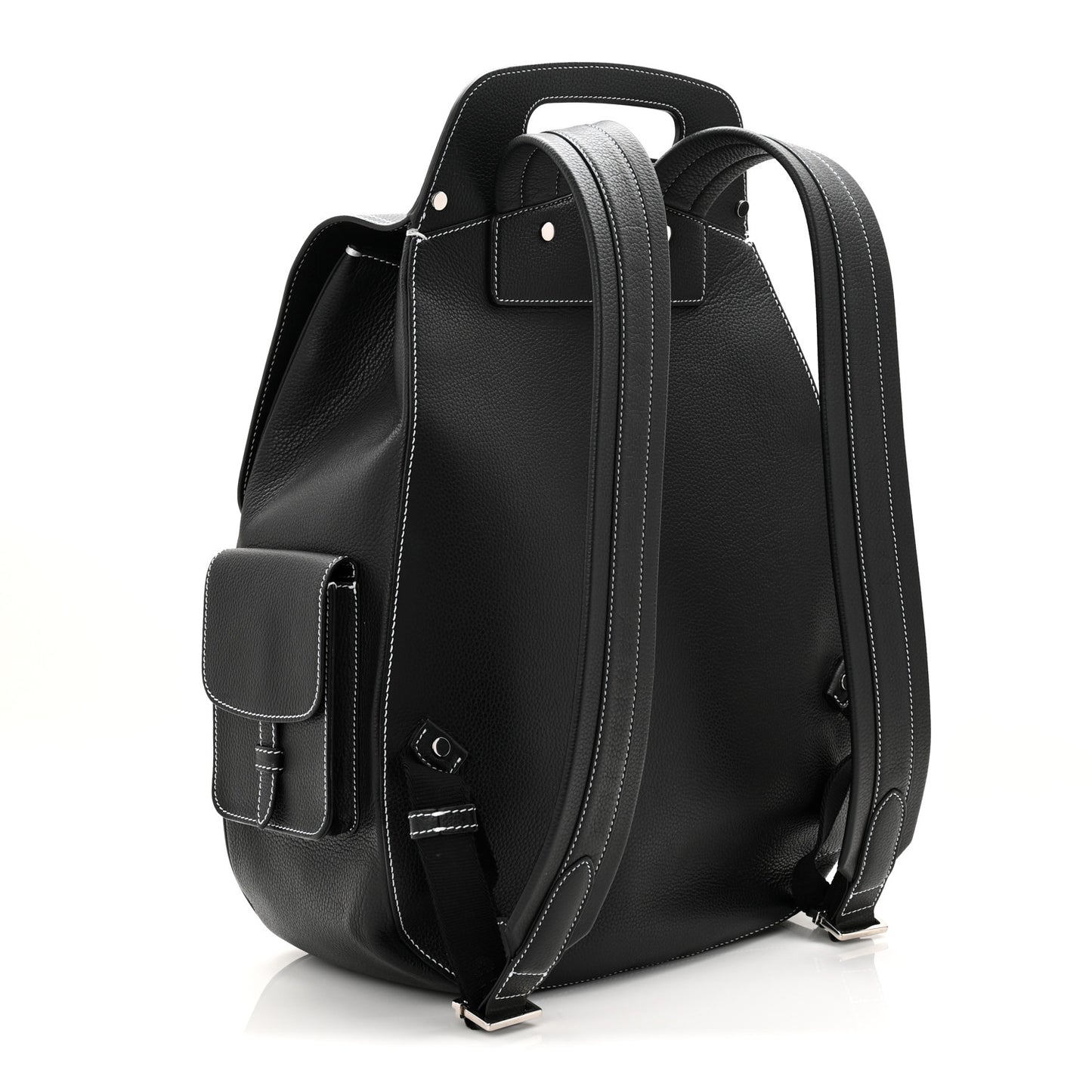 Grained Calfskin Maxi Gallop Backpack Black