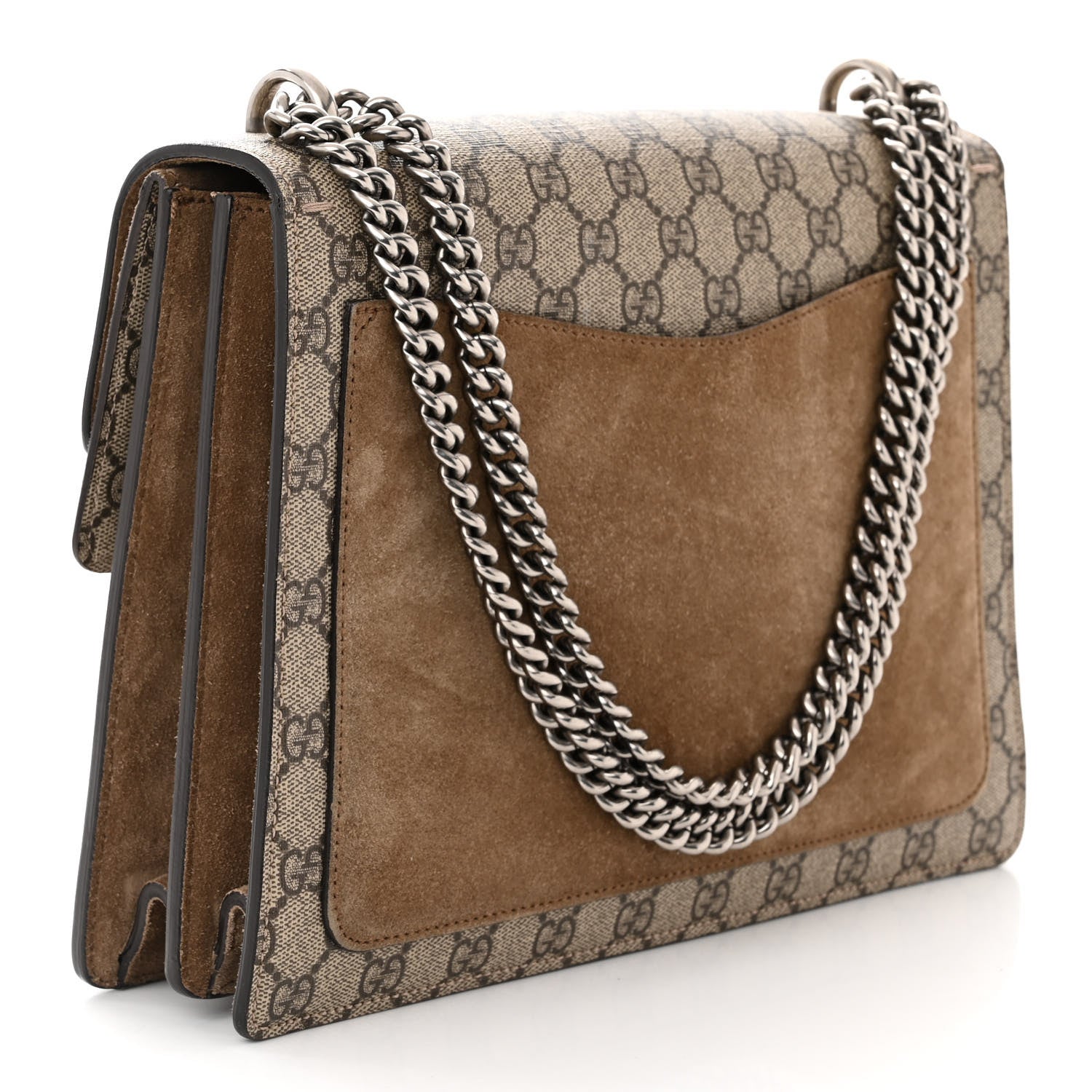 Gucci GG Supreme Monogram Medium Dionysus Shoulder Bag Taupe 3 of 11