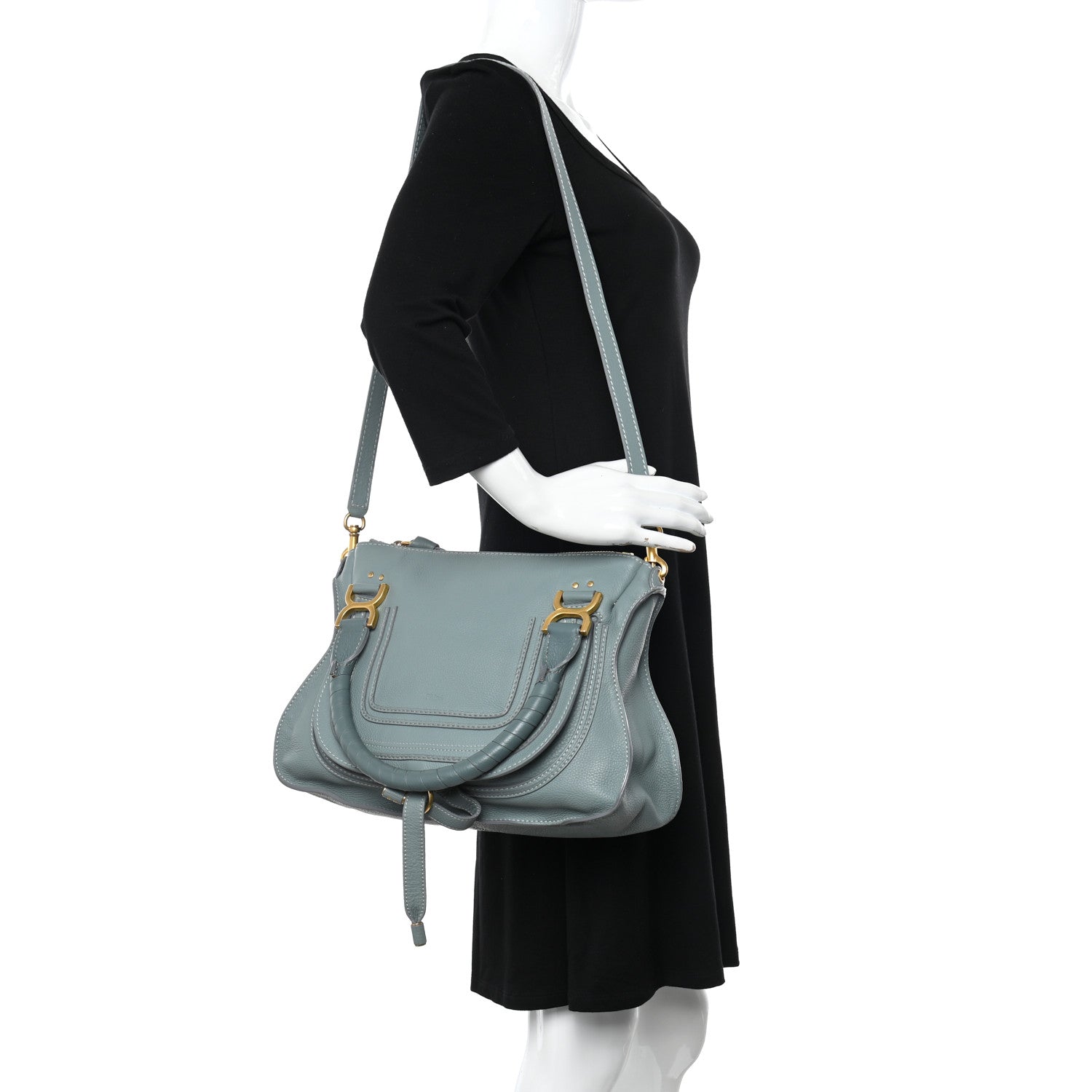 Chloe Calfskin Medium Marcie Satchel Fresh Mint 2 of 13