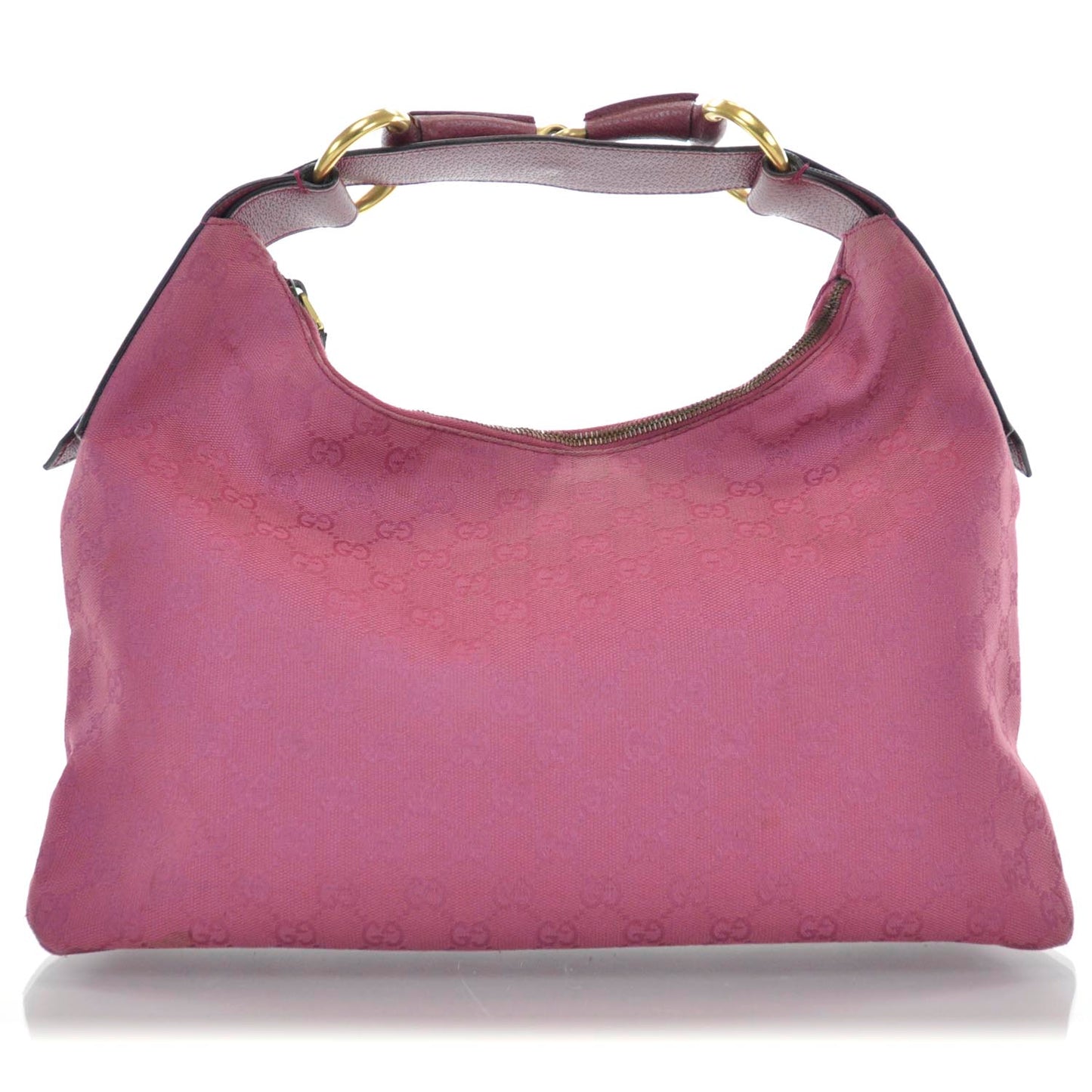Monogram Medium Horsebit Chain Hobo Fuchsia