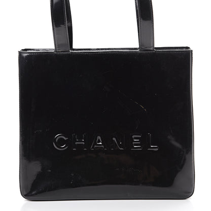 Chanel Patent Logo Shoulder Bag Black 11 of 21