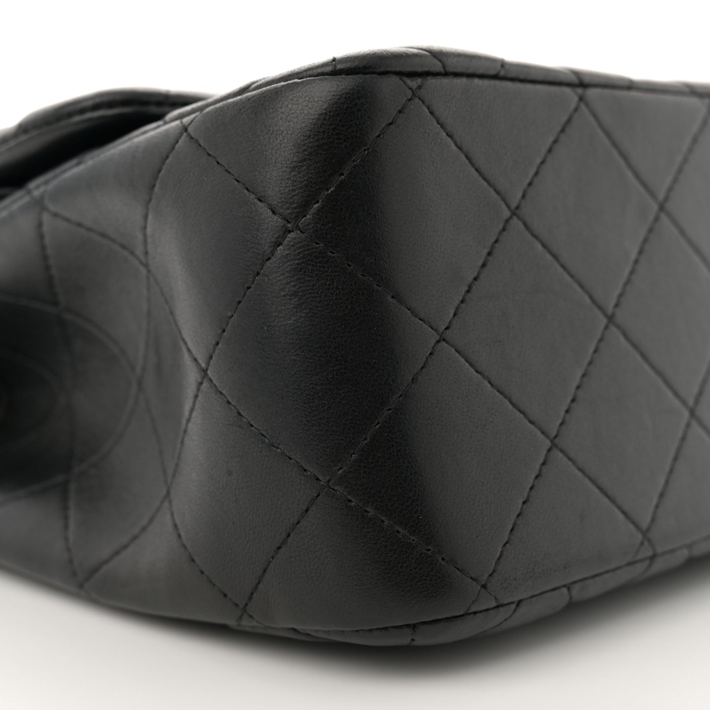 Lambskin Quilted Jumbo Double Flap Black
