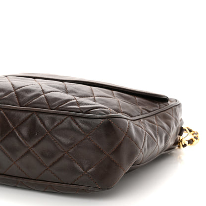 Chanel Lambskin Quilted Tassel Camera Case Brown 9 of 9