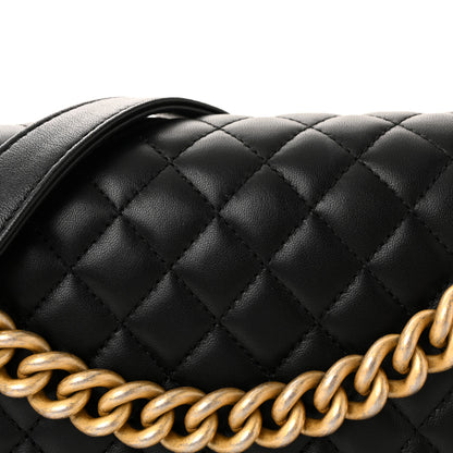 Chanel Lambskin Quilted New Medium Boy Flap Black 8 of 10
