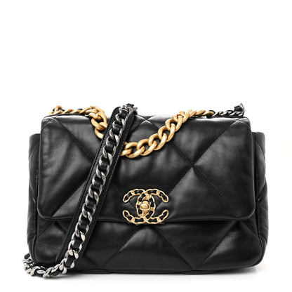 Chanel Lambskin Quilted Medium Chanel 19 Flap Black 1 of 11
