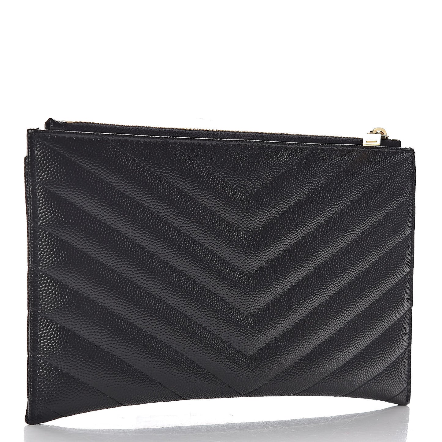 Grain De Poudre Chevron Monogram Bill Pouch Black