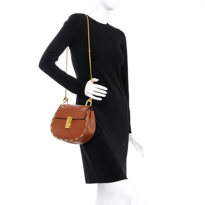 Chloe Calfskin Drew Chain Shoulder Bag Tobacco 2 of 7