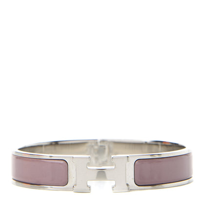 Hermes Enamel Narrow Clic Clac H Bracelet GM Dusty Rose 1 of 6
