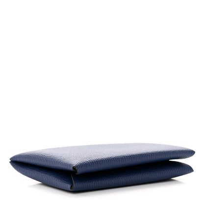 Hermes Epsom Verso Calvi Card Case Bleu Saphir Vert Anglais 4 of 6