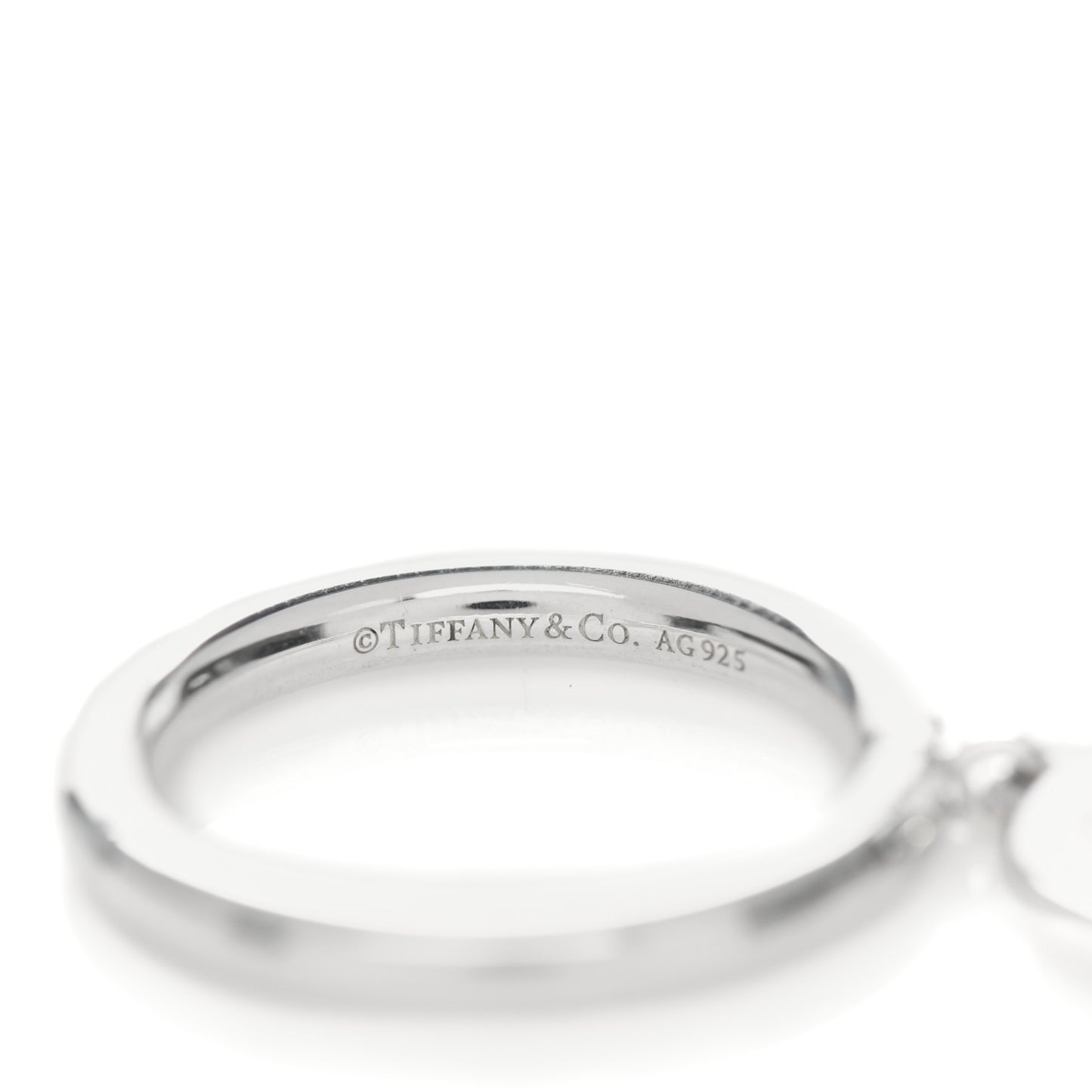 Sterling Silver Return to Tiffany Round Charm Ring 53 6.25