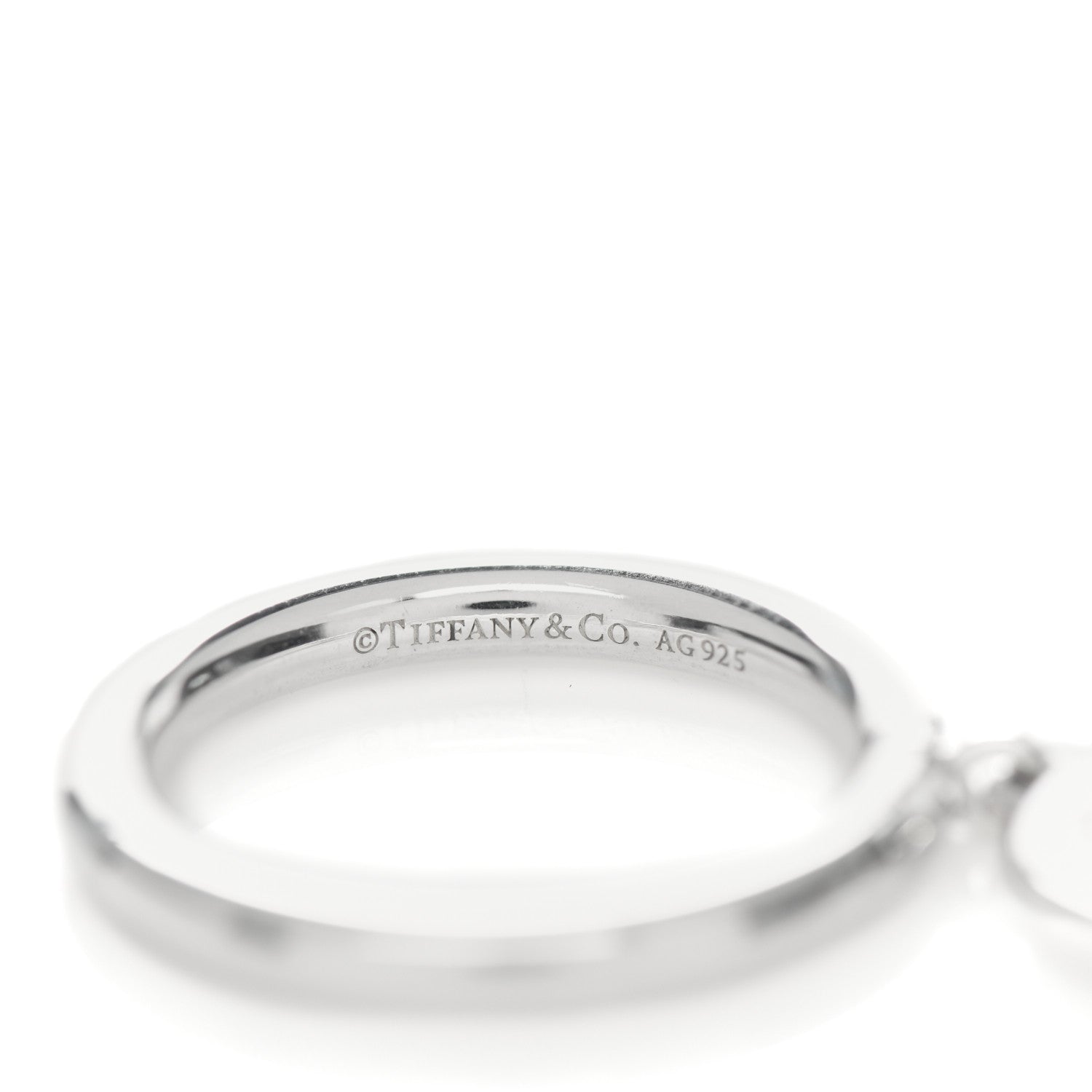 Tiffany Sterling Silver Return to Tiffany Round Charm Ring 53 6.25 4 of 5