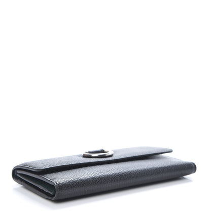 Burberry Goatskin D-Ring Continental Wallet Black 4 of 7