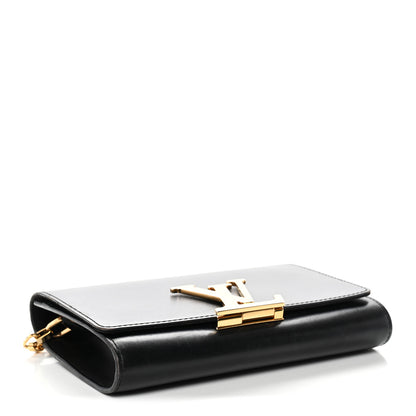 Louis Vuitton Calfskin Chain Louise MM Black 4 of 14