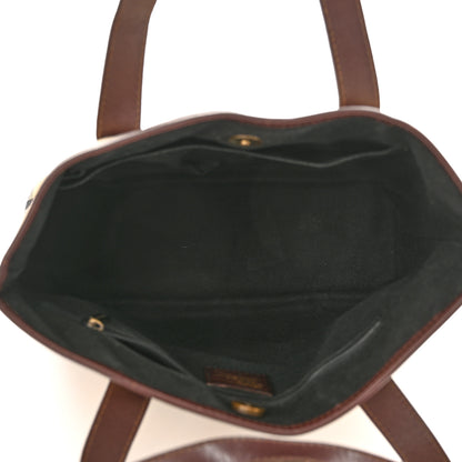 Burberry Haymarket Check Studded Tote Chocolate 5 of 12