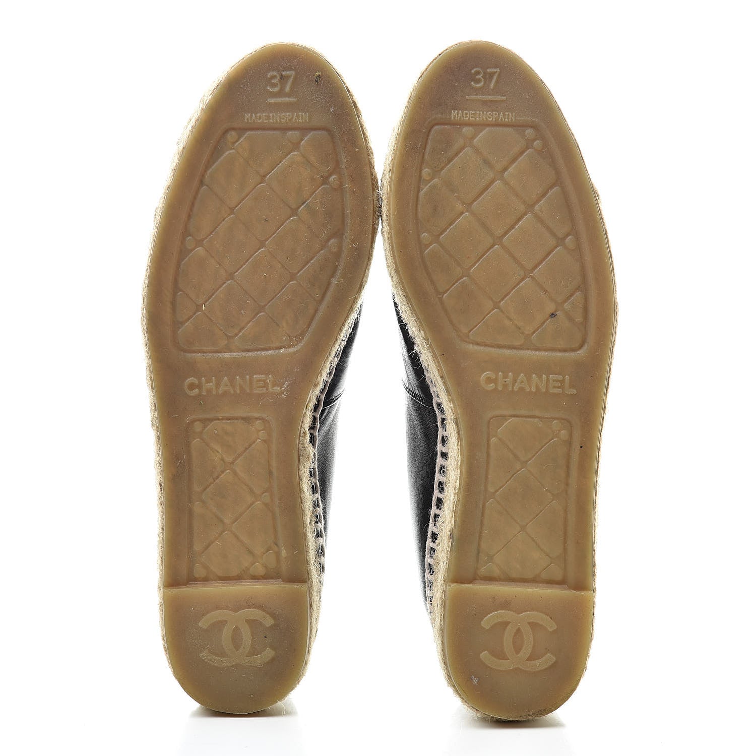 Chanel Lambskin CC Espadrilles 37 Black 5 of 12