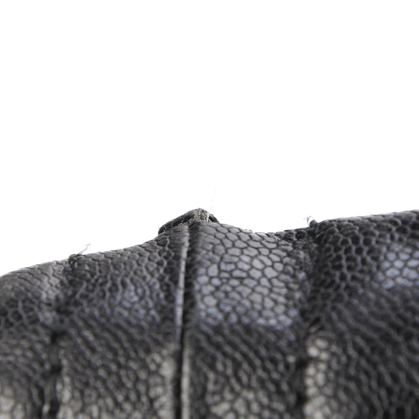 Glazed Caviar East West Modern Chain Tote Black