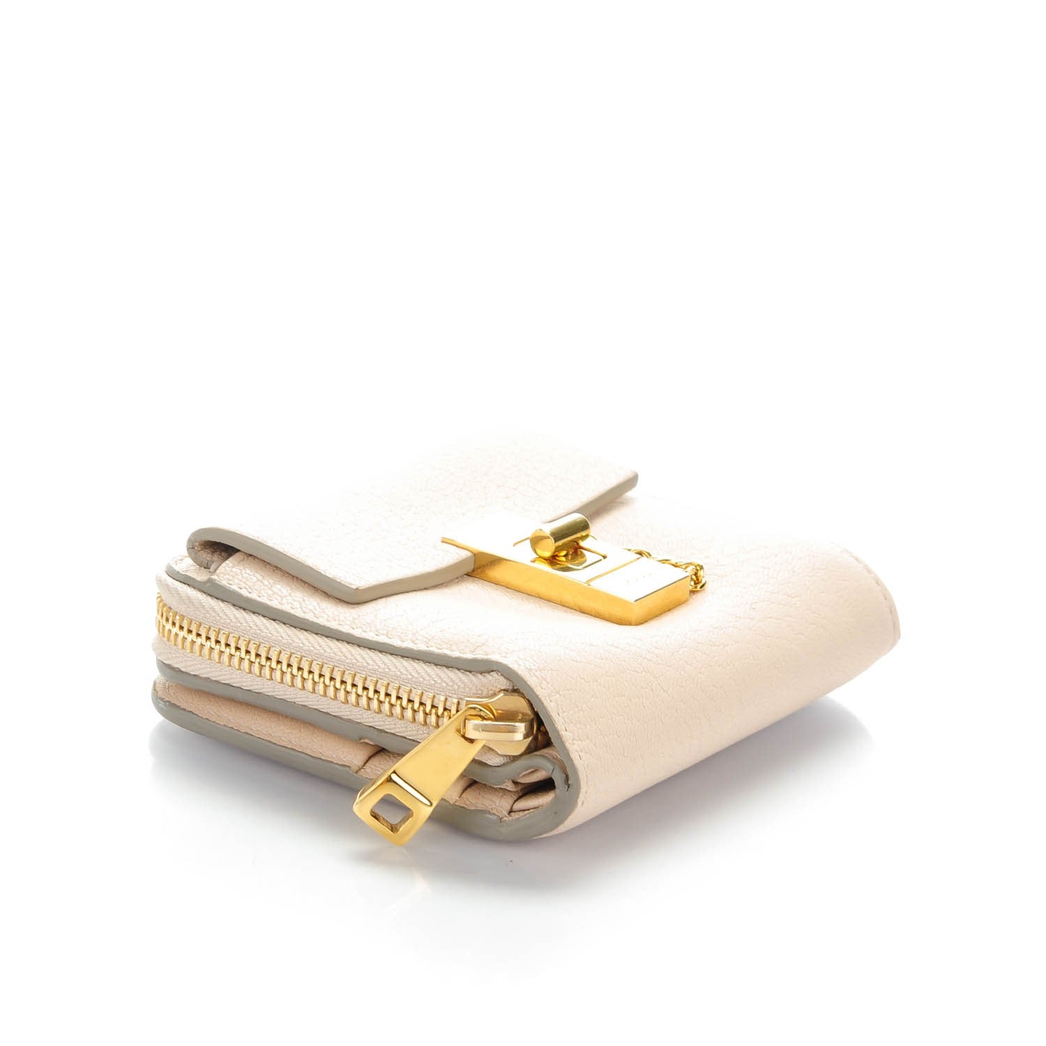 Chloe Calfskin Drew Square Wallet Cement Pink 4 of 8