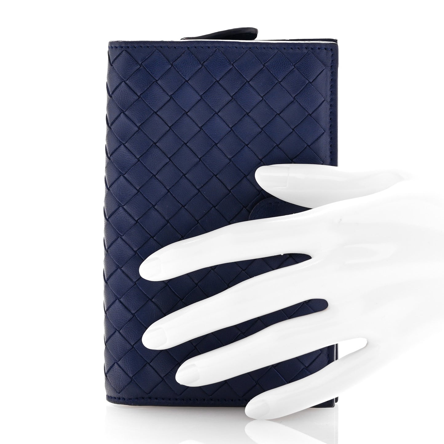 Nappa Intrecciato Continental Wallet Baltic Blue