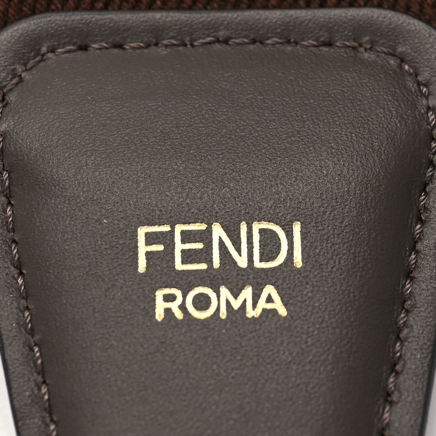 Ribbon Vitello Century FF 1974 Embroidered Adjustable Strap You Fango Rosa Confetto Chocolate