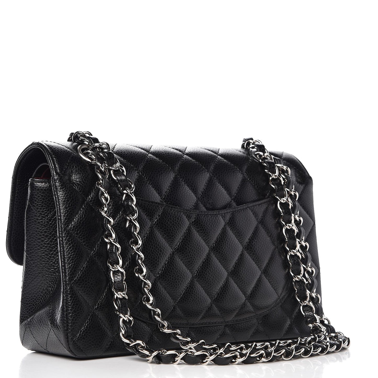 Caviar Quilted Small Double Flap Black