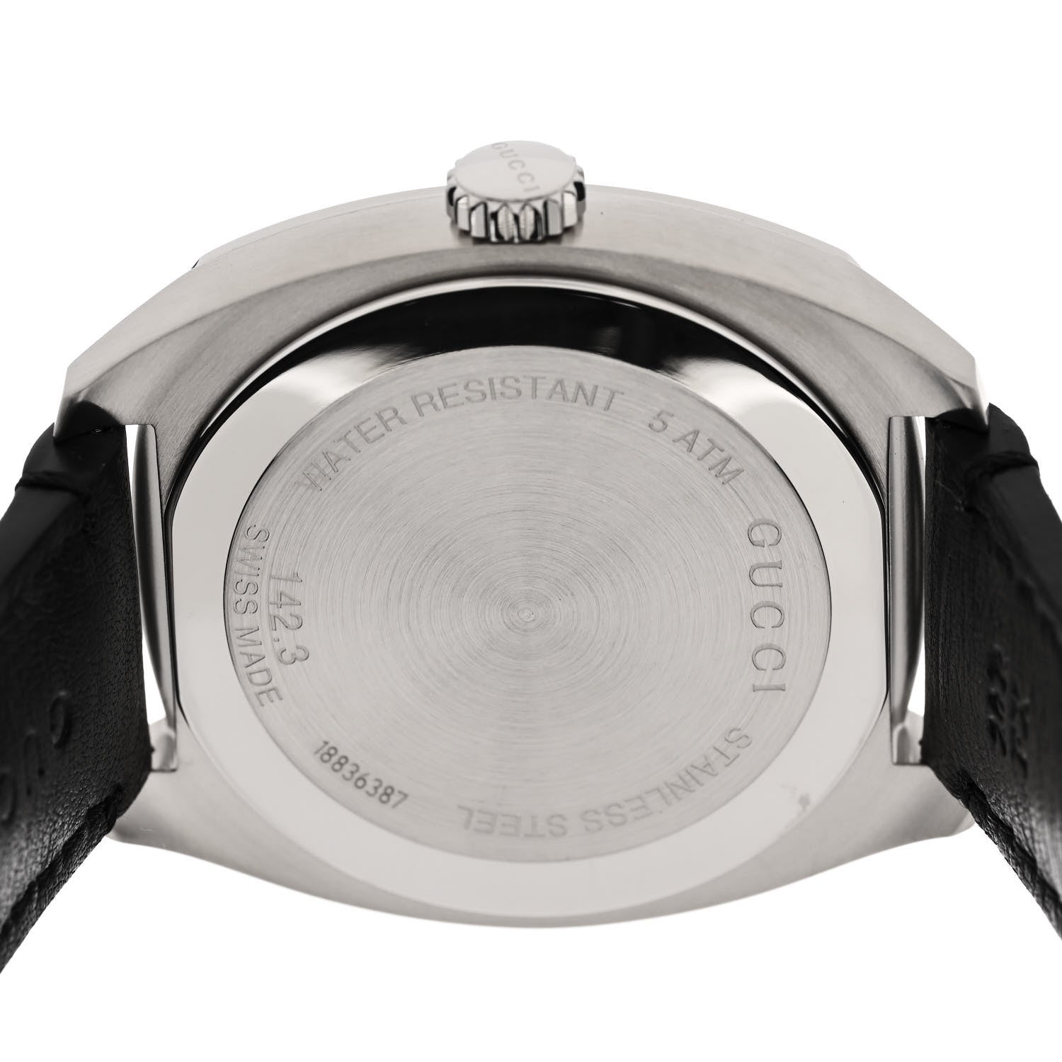 Gucci Stainless Steel Calfskin 40mm GG2570 Quartz Watch Black 4 of 5