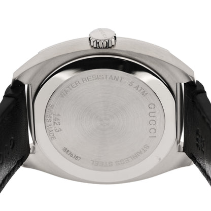 Gucci Stainless Steel Calfskin 40mm GG2570 Quartz Watch Black 4 of 5