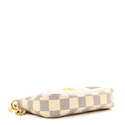 Louis Vuitton Damier Azur 2018 Christmas Animation Mini Pochette Accessories 4 of 6