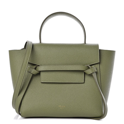 Celine Grained Calfskin Nano Belt Bag Olive 1 of 9