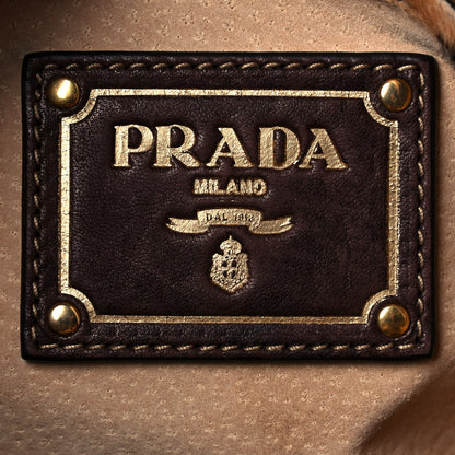 Prada Cavallino Leopard Print Bauletto Sabbia Moro 5 of 13