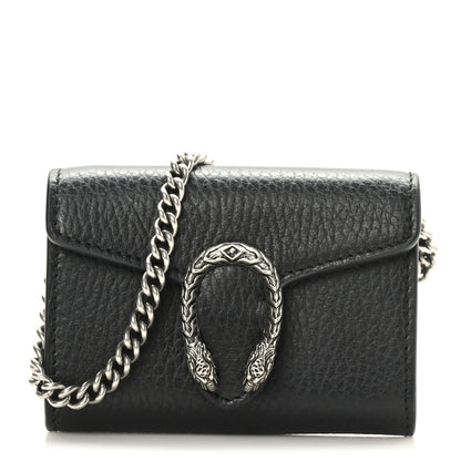 Gucci Calfskin Dionysus Coin Purse Black 1 of 7