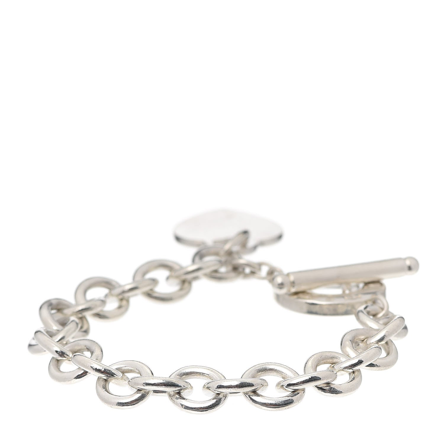 Tiffany Sterling Silver Heart Tag Toggle Bracelet 3 of 4
