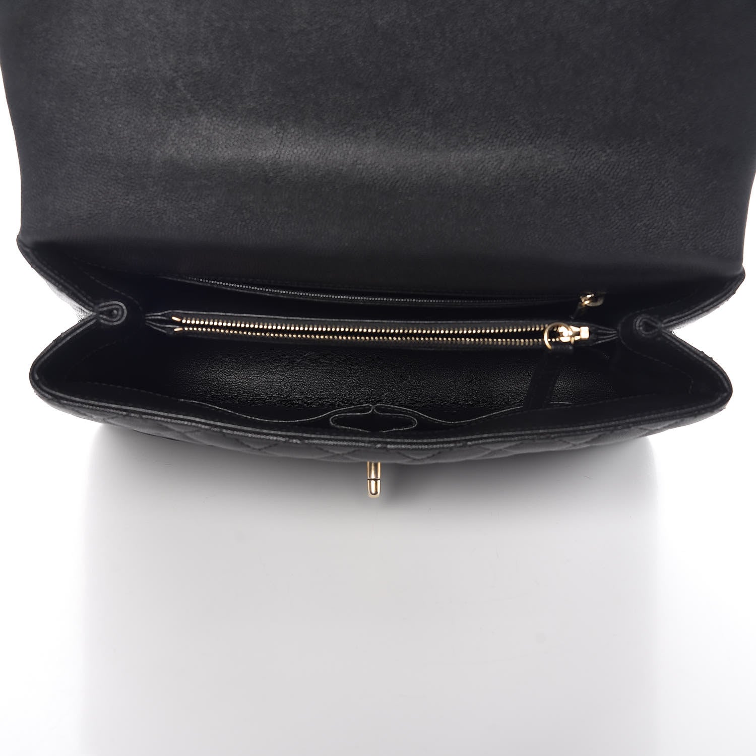 Chanel Caviar Lizard Quilted Medium Coco Handle Flap Black 5 of 9