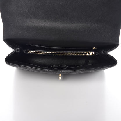 Chanel Caviar Lizard Quilted Medium Coco Handle Flap Black 5 of 9