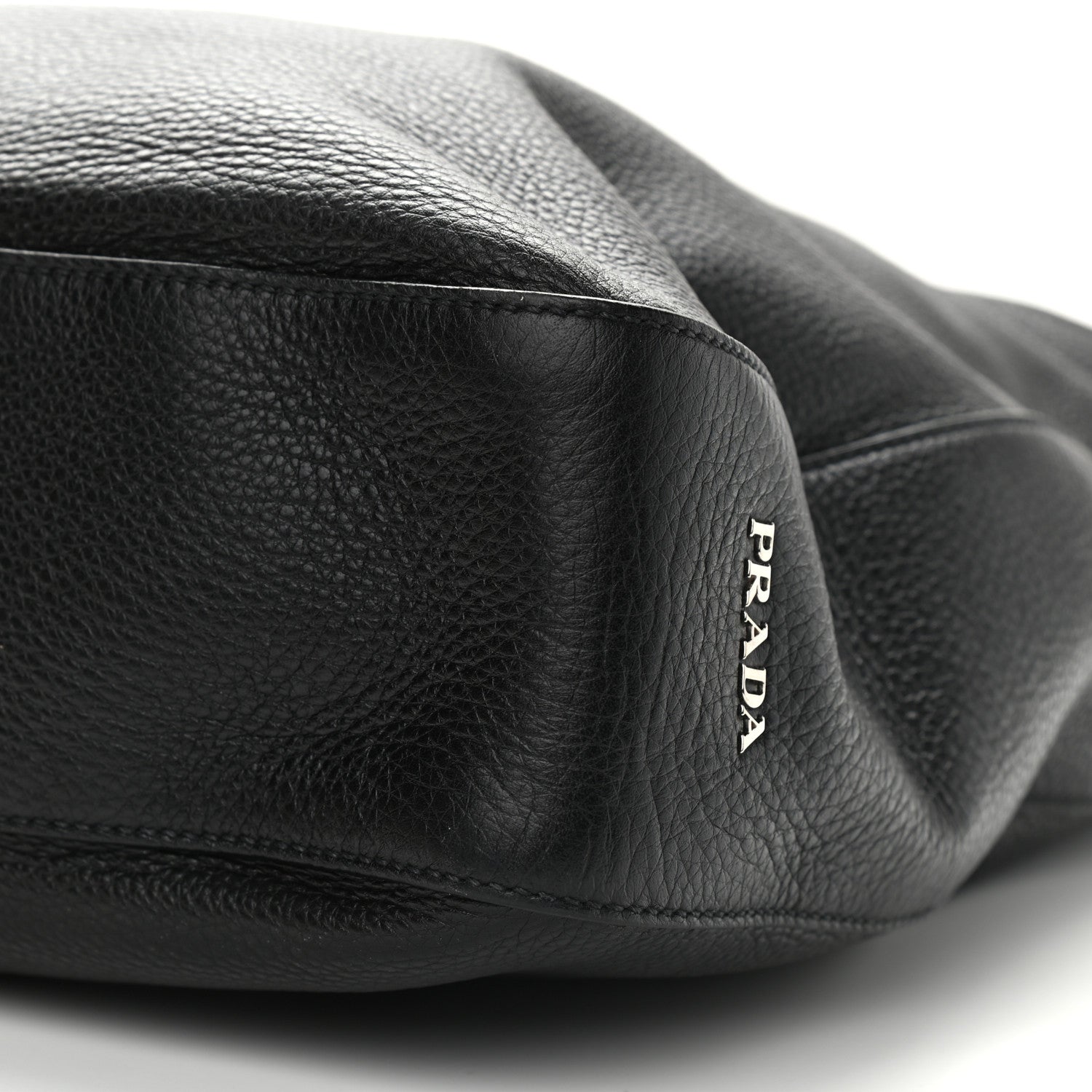 Prada Vitello Daino Medium Pocket Hobo Bag Black 10 of 10