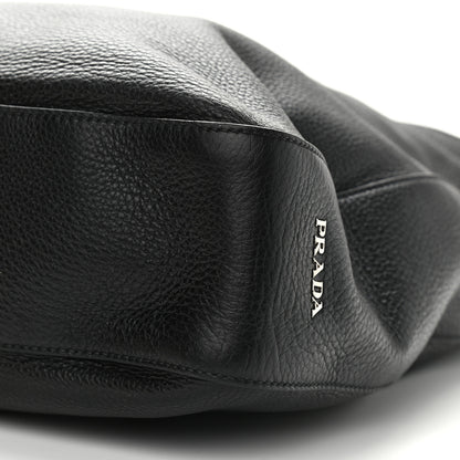 Prada Vitello Daino Medium Pocket Hobo Bag Black 10 of 10