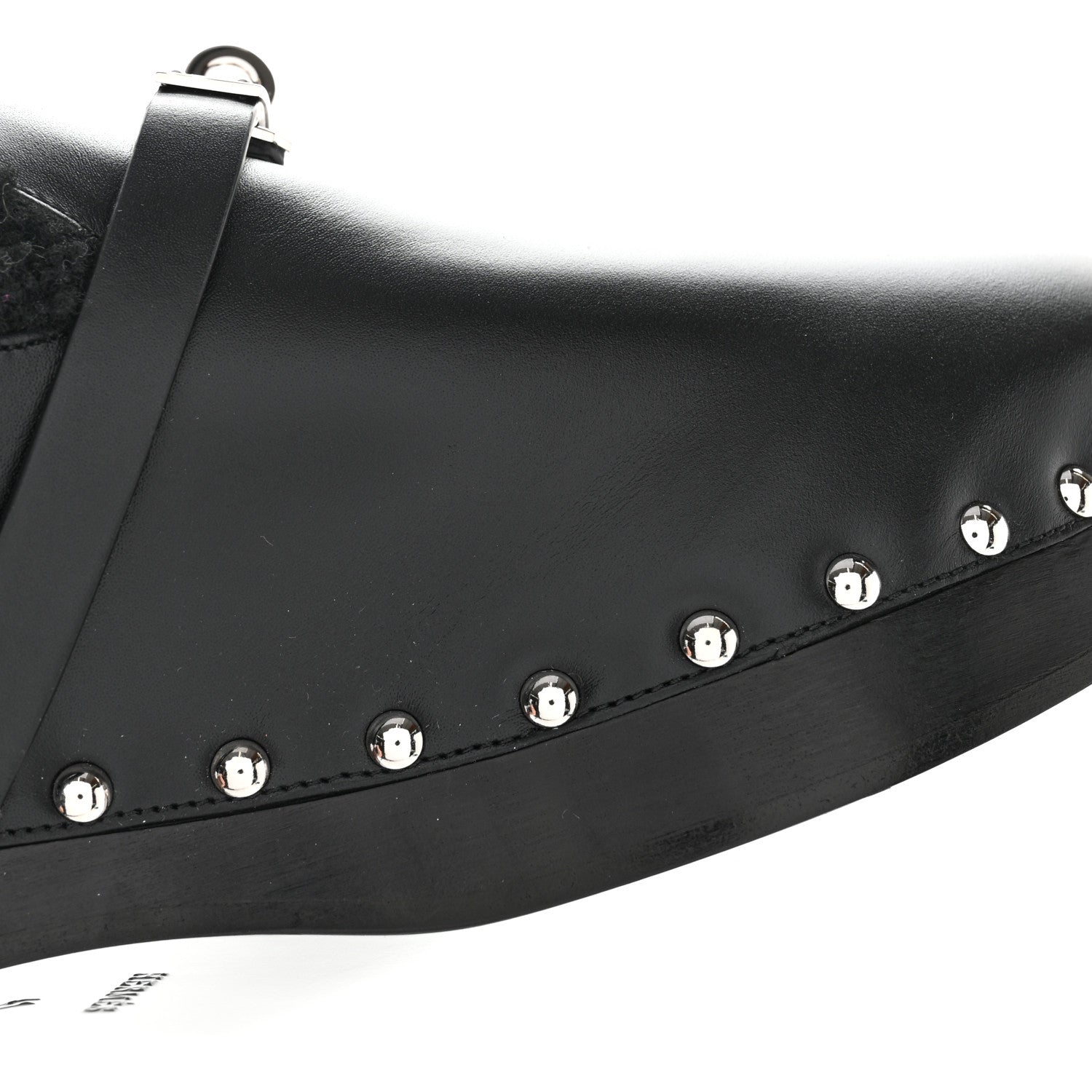 Hermes Calfskin Woolskin Carlotta Mules 41 Black 11 of 12