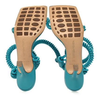 Bottega Veneta Rubber Wire Nappa Stretch 90mm Sandals 36 Turquoise 5 of 10