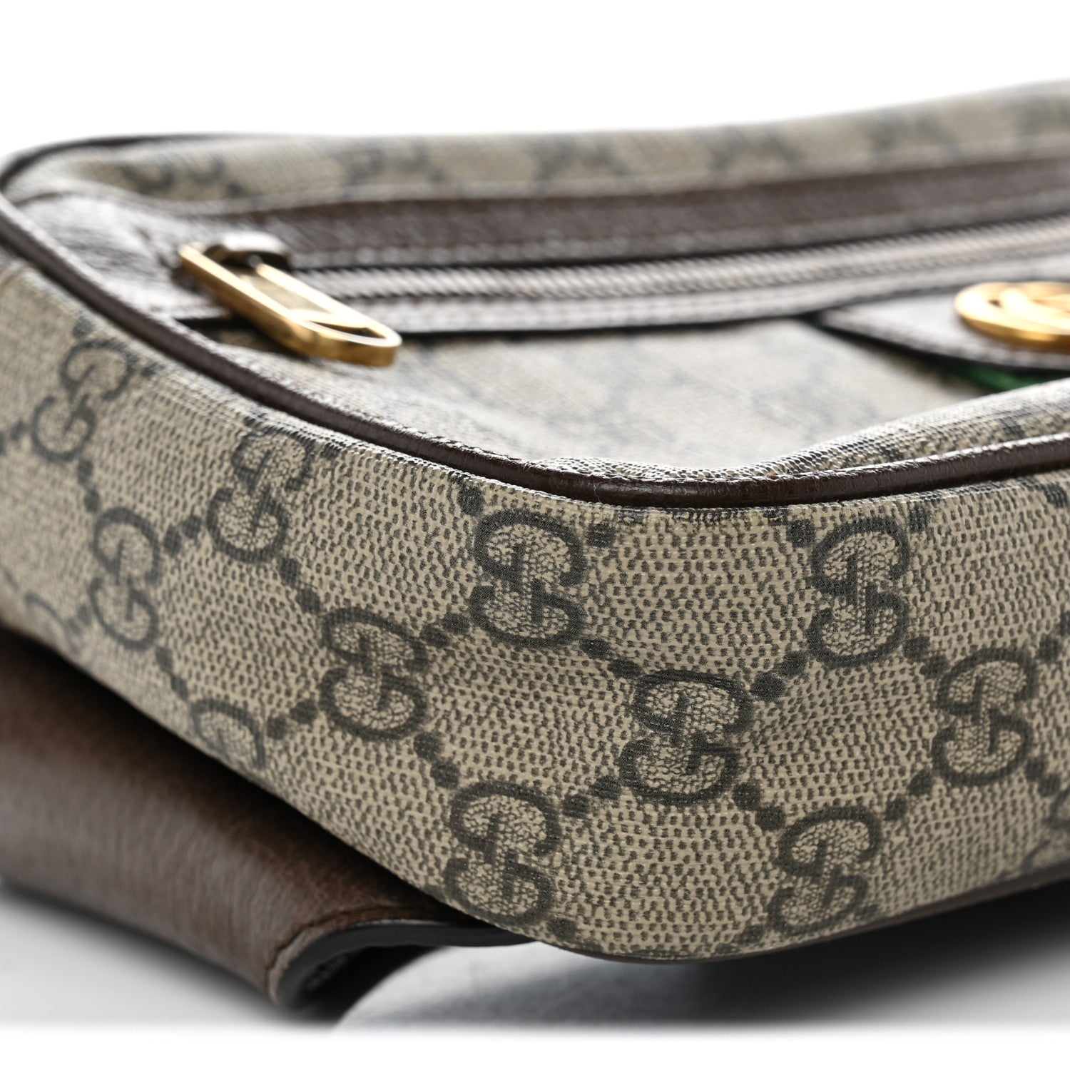 Gucci Soft GG Supreme Monogram Medium Ophidia Belt Bag Dark Brown 9 of 13