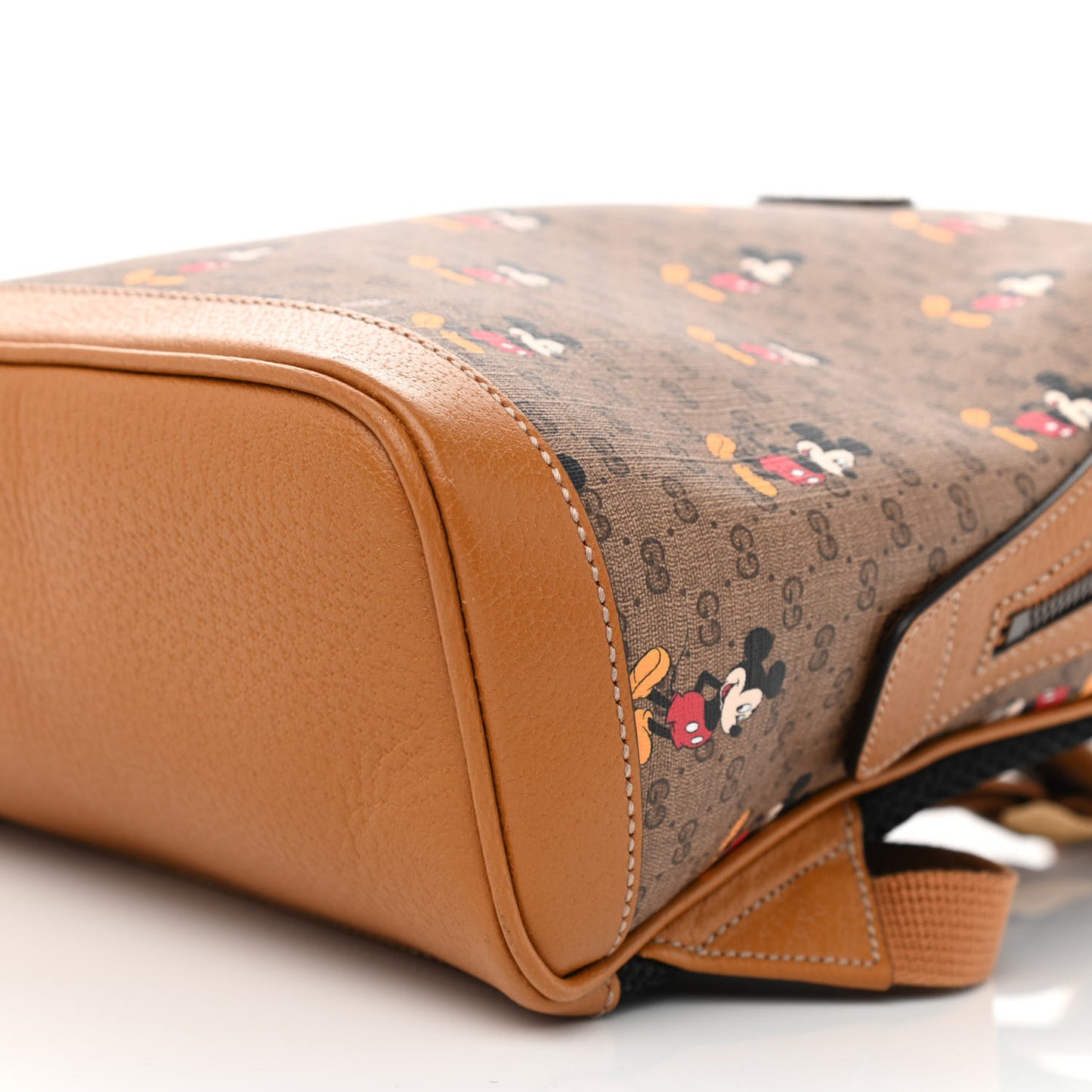X DISNEY Mini Vintage GG Supreme Monogram Mickey Mouse Small Dome Backpack Beige Vintage Sun Oil