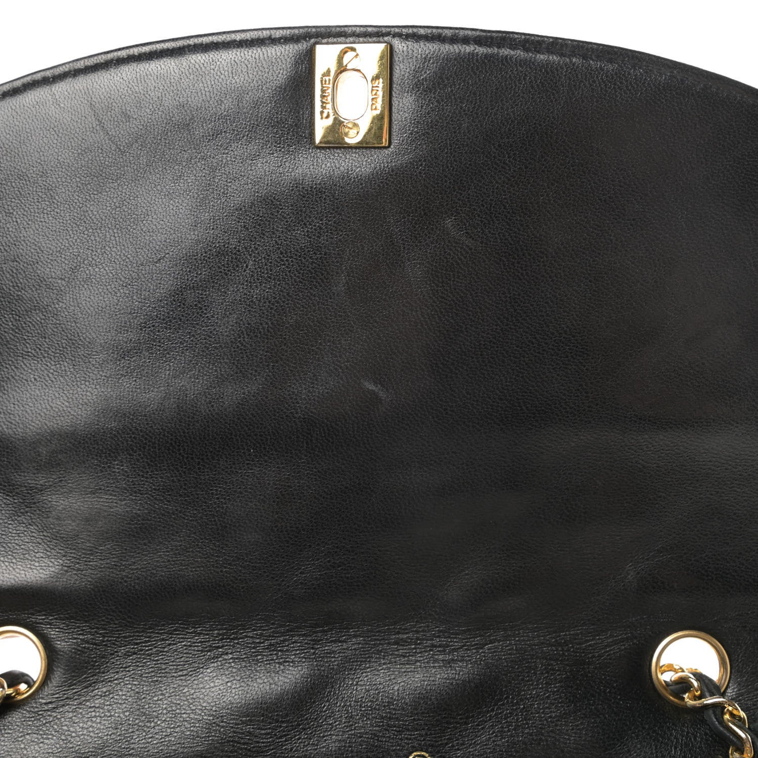 Chanel Lambskin Quilted Medium Single Flap Black 12 of 14