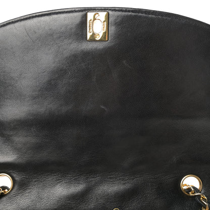 Chanel Lambskin Quilted Medium Single Flap Black 12 of 14