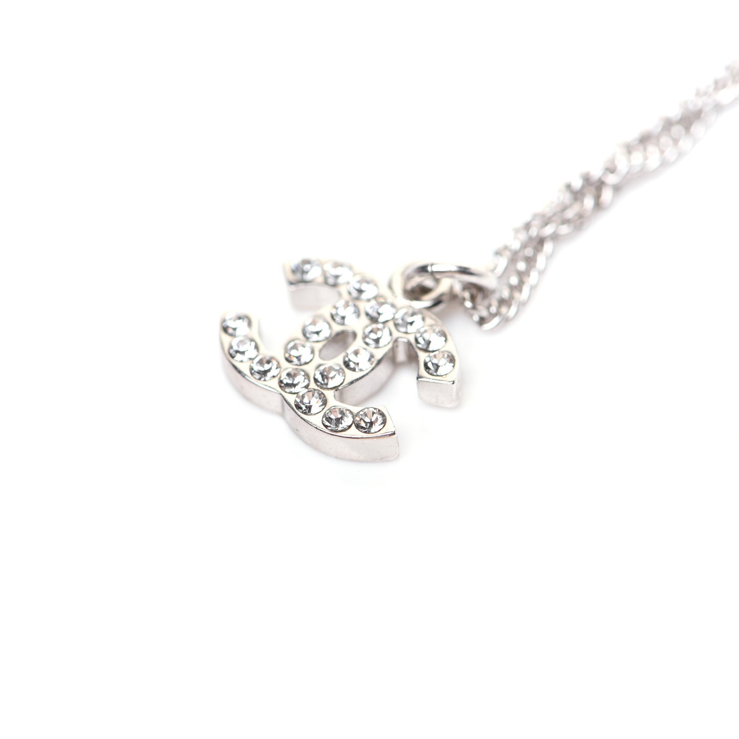 Crystal Timeless CC Necklace Silver