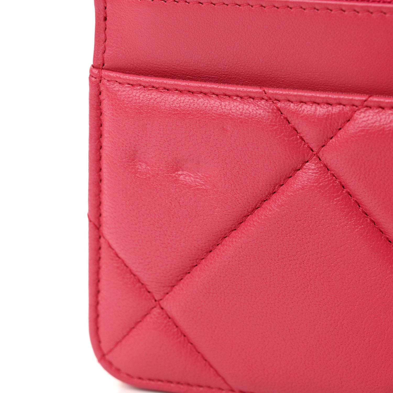 Chanel Lambskin Quilted Chanel 19 Wallet On Chain WOC Dark Pink 12 of 12