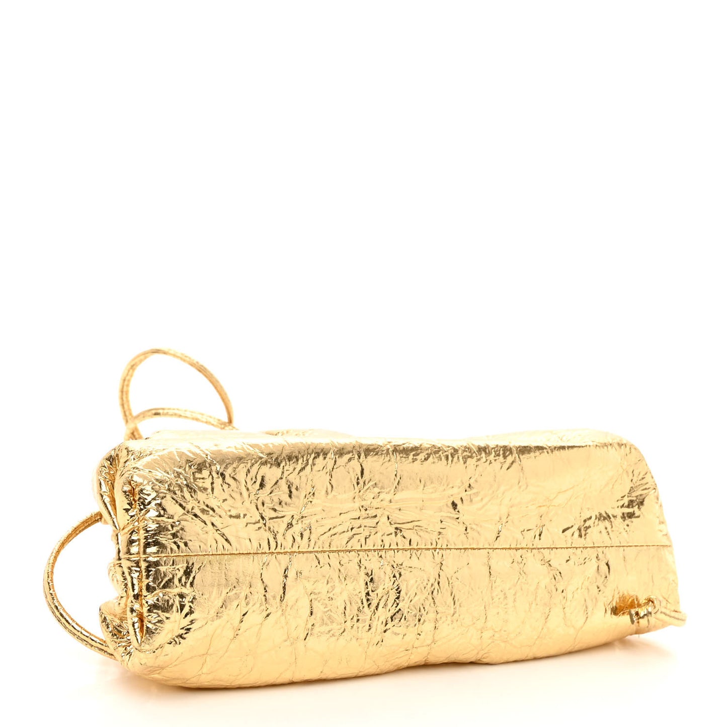 Metallic Crushed Calfskin The Mini Pouch Gold
